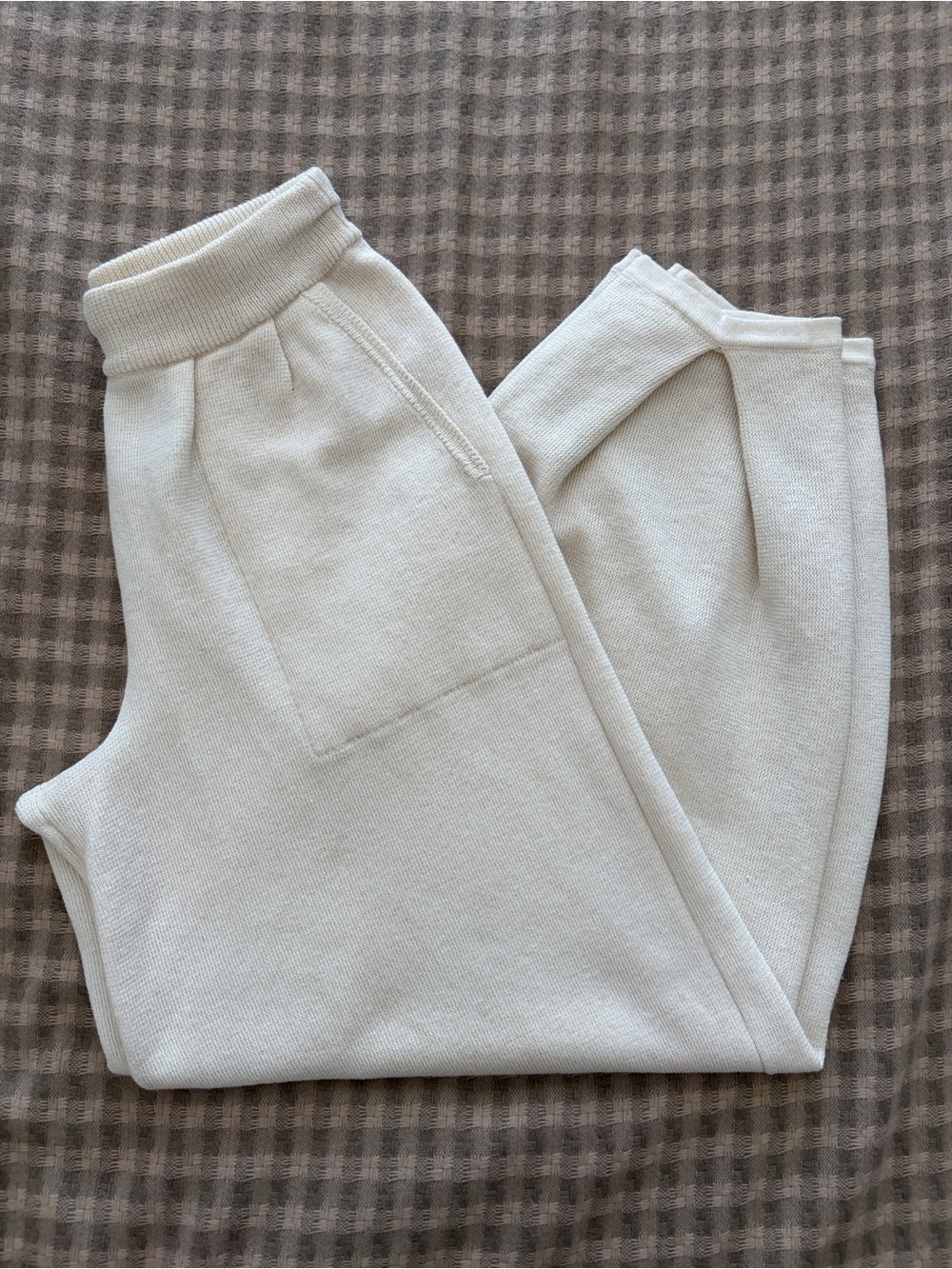 FREE PEOPLE BEACH FREYA SWEATER PANTS HAREM IVORY WOMEN’S SMALL